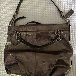 Metallic coach bag medium size